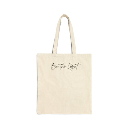 Be The Light Tote Bag | Minimalist Canvas Market Bag
