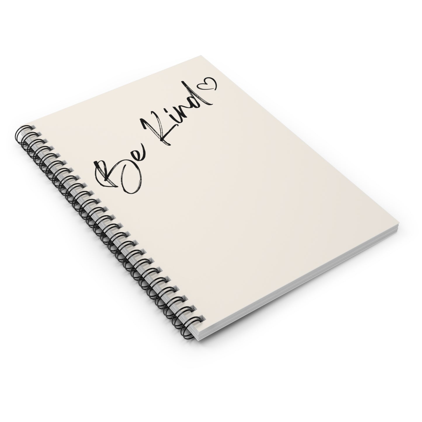 Be Kind Minimalist Aesthetic Spiral Notebook – Cozy Cream Lined Journal