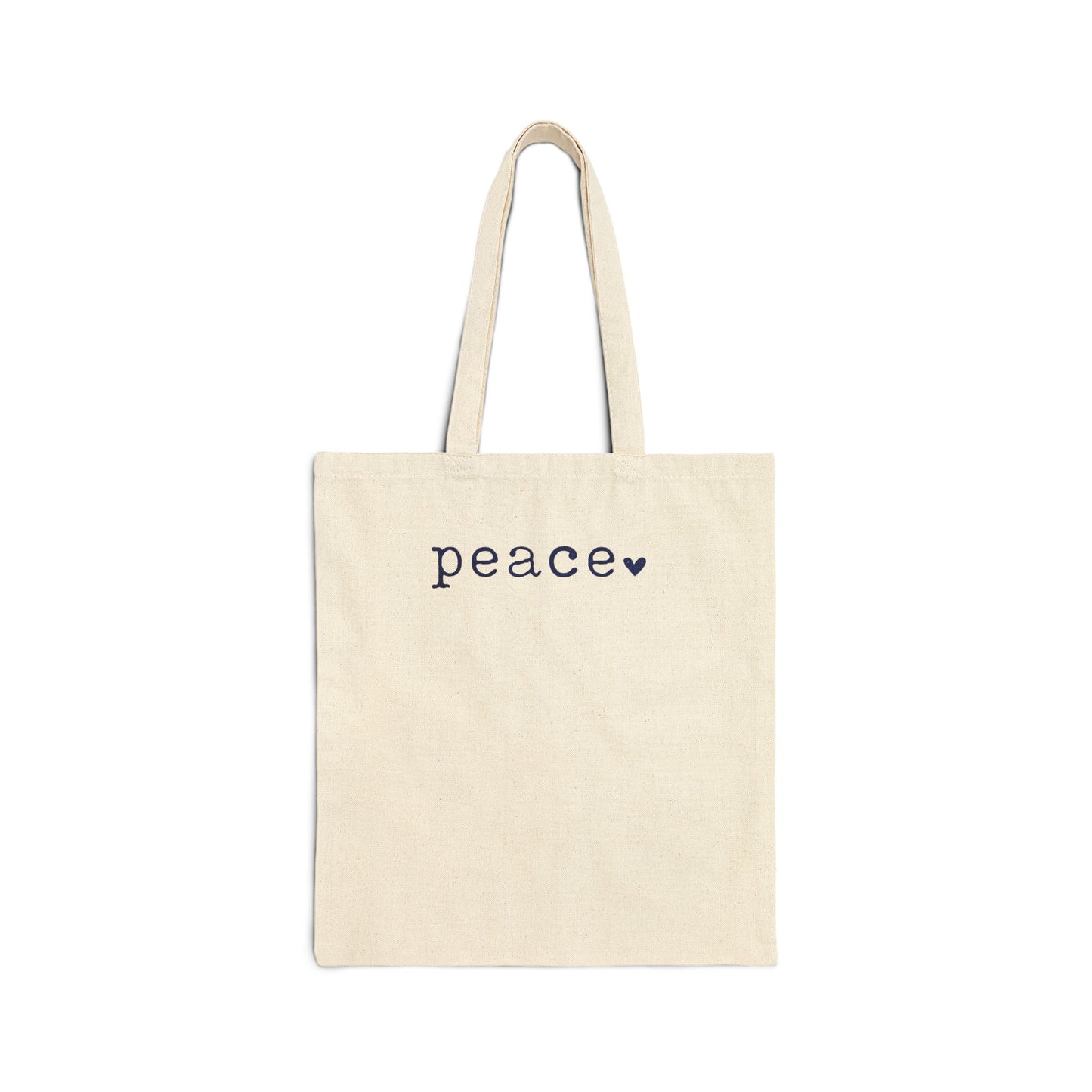 Peace Tote Bag | Minimalist Cotton Tote | Everyday Carry Bag