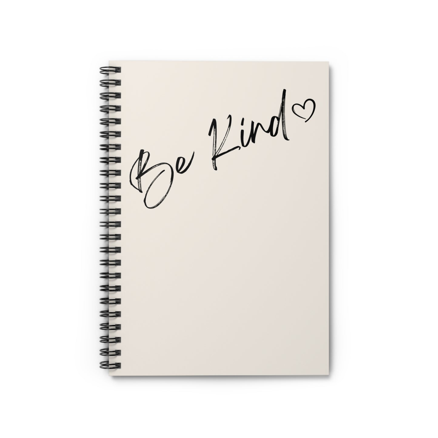Be Kind Minimalist Aesthetic Spiral Notebook – Cozy Cream Lined Journal