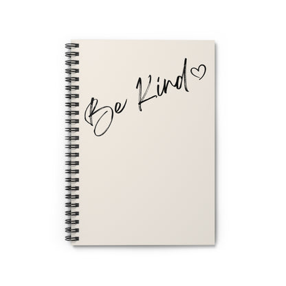 Be Kind Minimalist Aesthetic Spiral Notebook – Cozy Cream Lined Journal