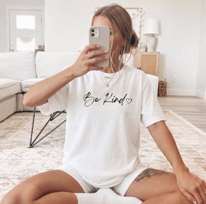 Minimalist Be Kind Shirt with Heart