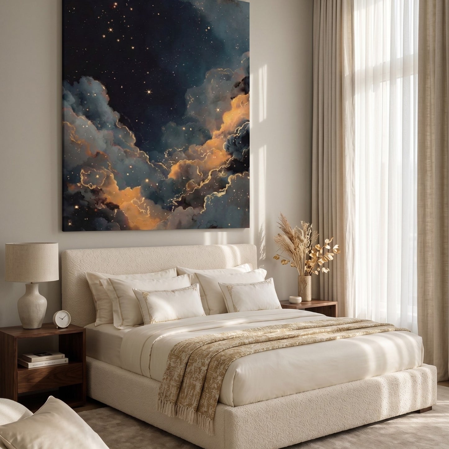 Celestial Dreams Canvas Wall Art | Celestial Sky Decor | Starry Night Artwork